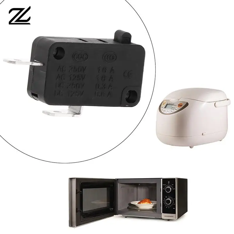 

5pcs KW1-103 Microwave Oven Door Micro Switch Fit For Microwave Washing Machine Rice Cooker 16A 250V 2 Pins (Normally Close)