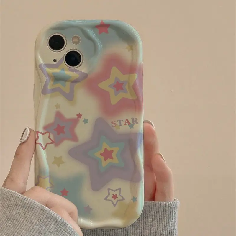 Чехол для телефона с градиентными звездами Samsung Galaxy S23 Ultra S20 FE S21 Plus A05 A10 A11 J7 J2 Prime G530