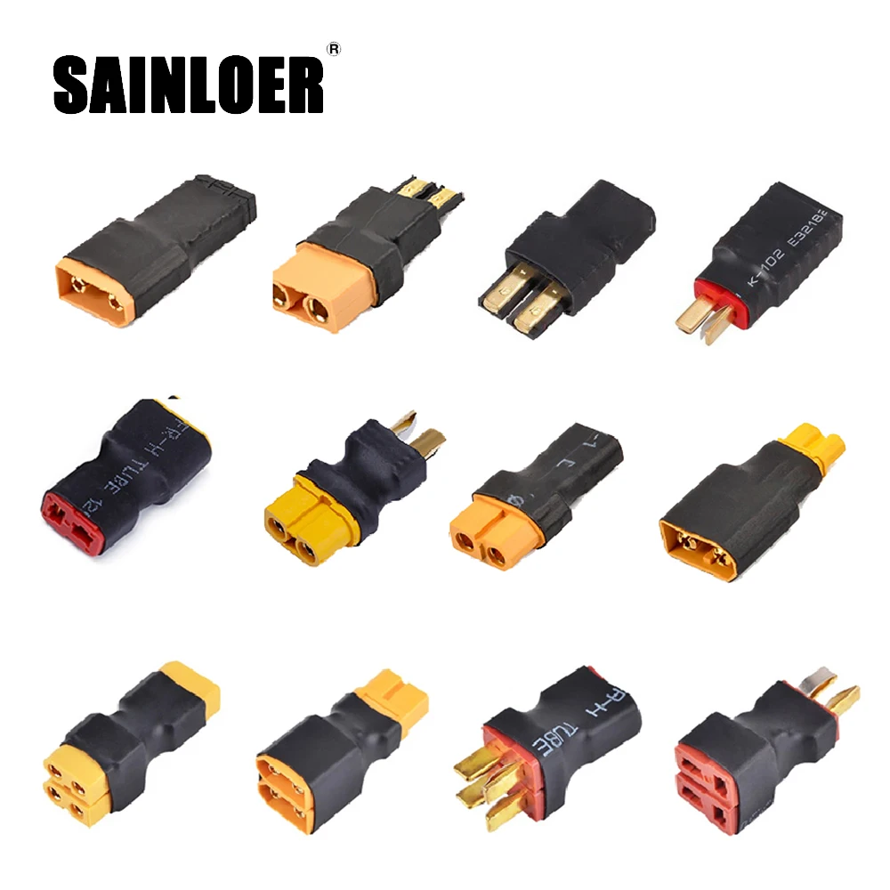 

SAINLOER Adapter XT30 XT60 XT90 T Plug Female to Male /Male to Female Connectors Plug RC Lipo Battery Control Parts