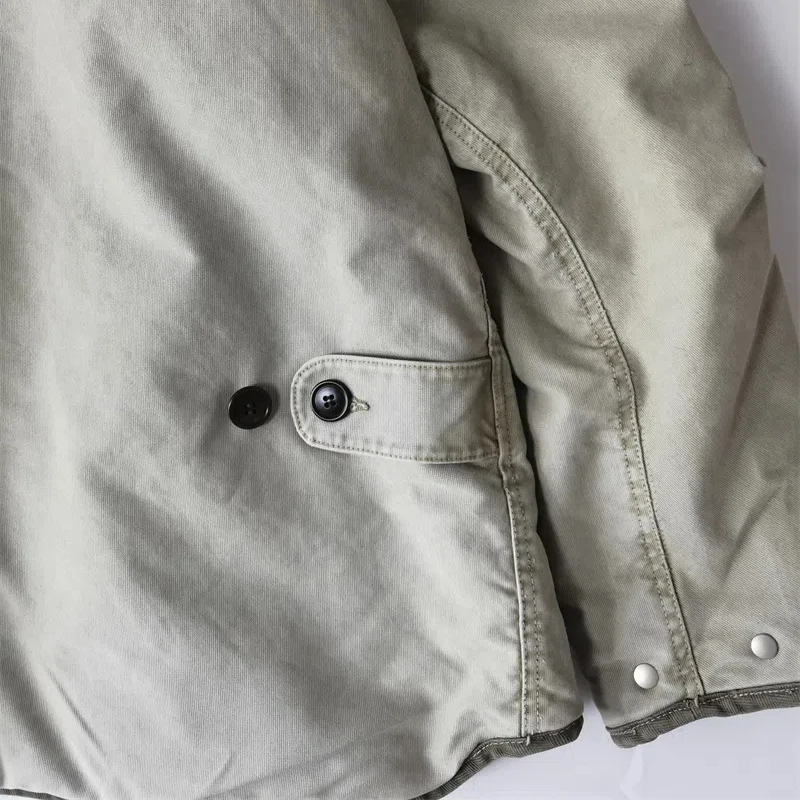 Винтажная стираная винтажная толстая шерстяная куртка High Street пальто свободные