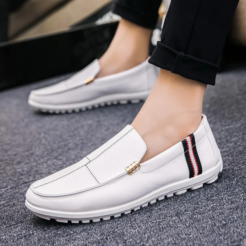 

New Men Loafers PU Leather Driving Boat Shoes Slip-On Casual Doug Shoes Moccasin Breathable Soft Male Flats Zapatillas Hombre