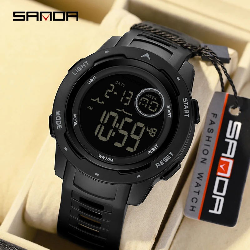 

SANDA Top Brand Sports Men Watches Fashion Countdown Waterproof LED Digital Watch Man Military Wristwatch Relogio Masculino