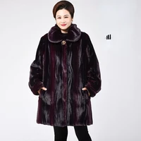 6xl large women fashion fur coat 2022 winter new faux fox fur long section warm casual mink coat