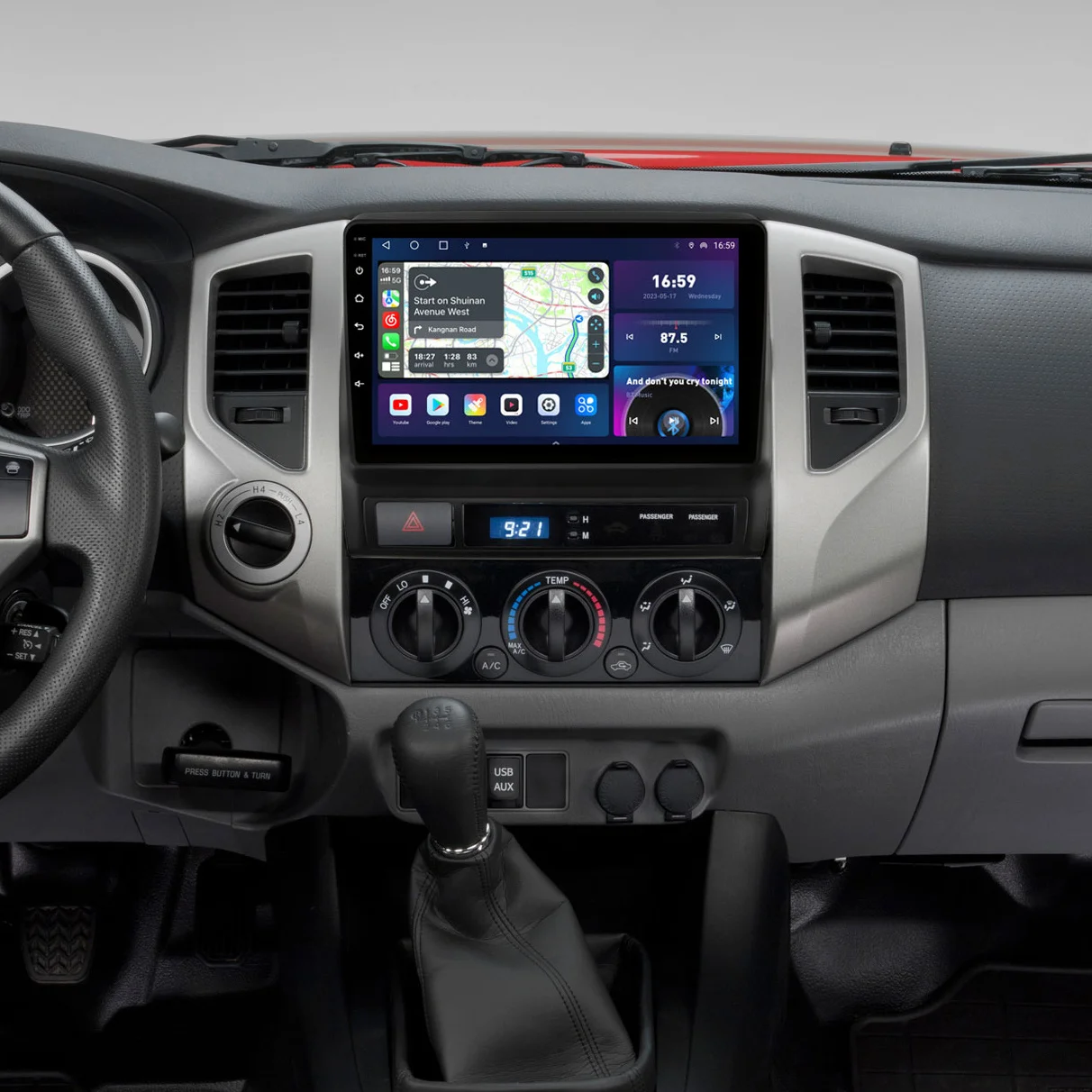 

Автомобильное радио QLED 8 + 256G Android 2K для Toyota Tacoma 2 N200 Hilux 2005 - 2014 2015 360 панорамная камера GPS CarPlay стерео DAB