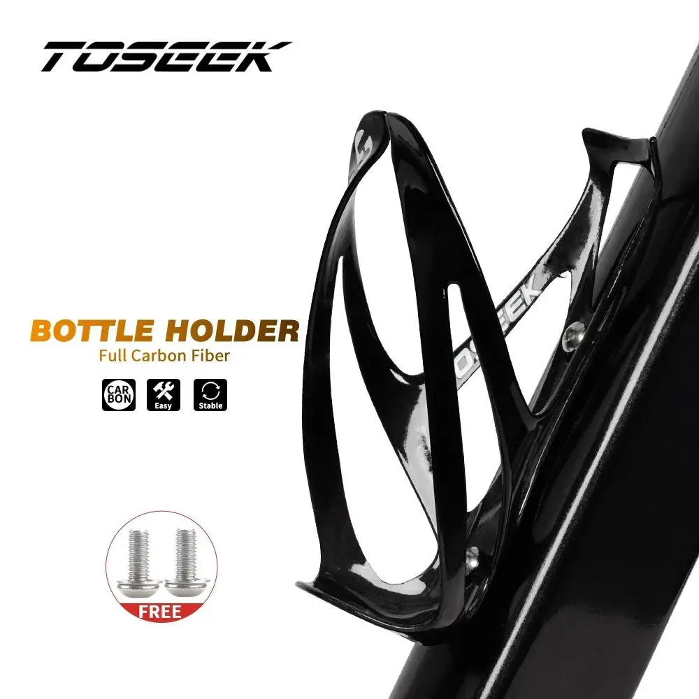 

TOSEEK Full Carbon Fiber Bicycle Water Bottle Cage Holder Cycling Bike Accessories Parts For Diameter 72-74mm Bottle