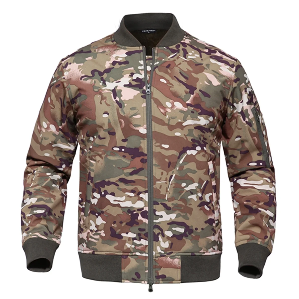 

Collar Men's Top Stand MA1 Flight Jacket Soft Shell Jacket Spring And Autumn Outdoor Sports Baseball Uniform Winter