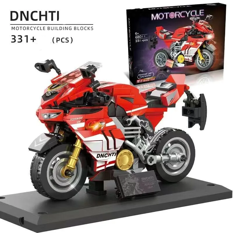 Technique Motorcycle Model Building Blocks Moto Racing Motor