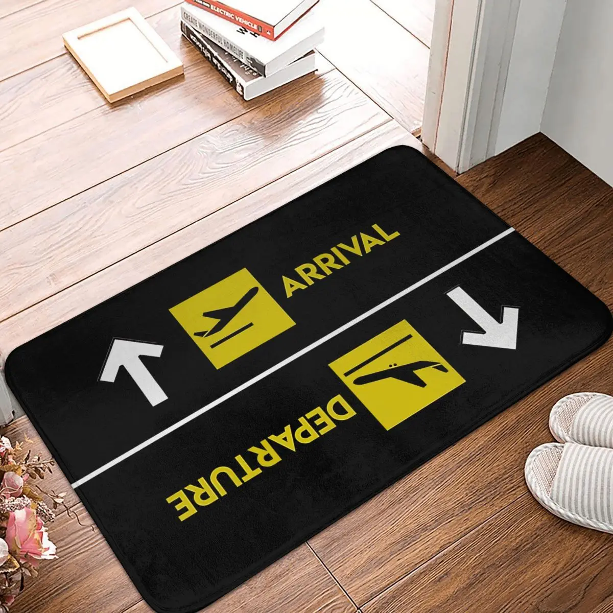 

Non-slip Doormat Kitchen Mat Aviation Departures Arrivals Floor Carpet Entrance Door Rug Home Decor