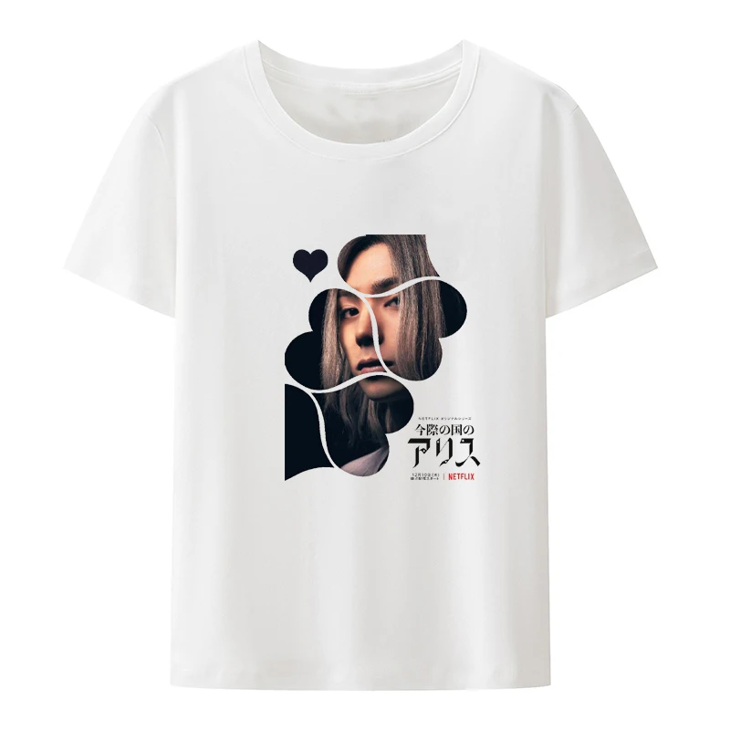 

Alice in Borderland Camisa Camisetas Blouse Streetwear Men Clothing Anime T-shirt Short Sleeve Tee Koszulki O-neck Short-sleev