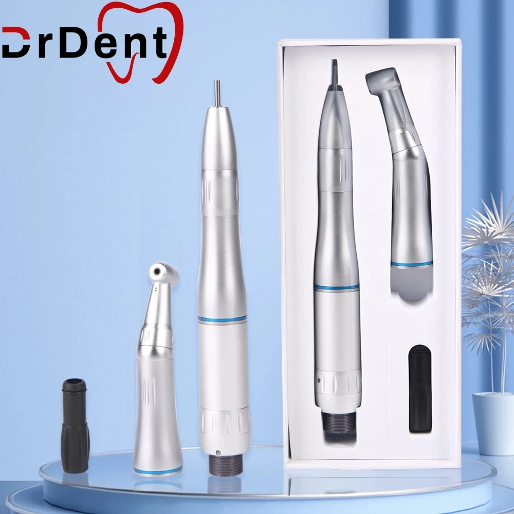 

Стоматологический набор наконечников с низкой скоростью, внутренний распылитель воды с 2/4 отверстиями, синие кольца, прямой, против угла, во...