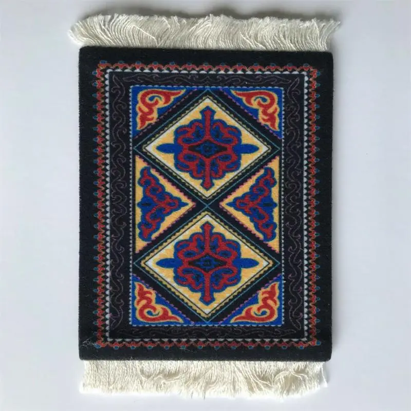 

Washable Heat-resistant Placemats Non-slip Cotton Thread Weaving Table Bowl Mats Stain Resistant Kitchen Placemat Coaster Soft