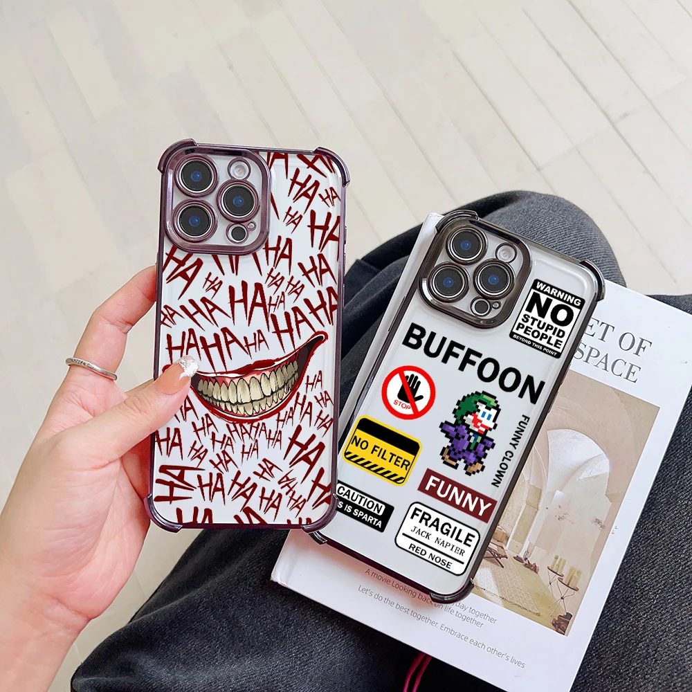 Чехол для телефона Clown Buffoon Pattern J-JokerS Oppo Reno12 Reno11 Reno10 Reno8 Reno7 Reno6 Reno5 Pro Plus 4G 5G Clear Armor Cover