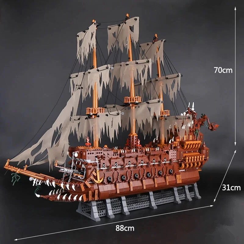 

3652PCS+ Man Flying Dutchman Dutch Shipbuilder 16016 Pirate Movie Caribbean Set Bricks Brick Model Ship Toys DIY Birthday Gift