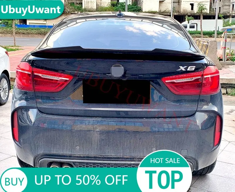 

Новое искусственное крыло для BMW X6 F16 2015-2019 FRP/углеродное волокно, Автомобильный задний спойлер для багажника, заднее крыло для X6 f16