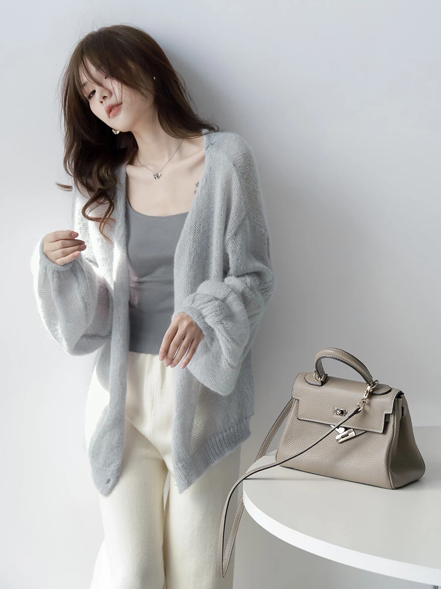 Mzomxo импортный детский кардиган из мохера с высокой пропорцией женское пальто