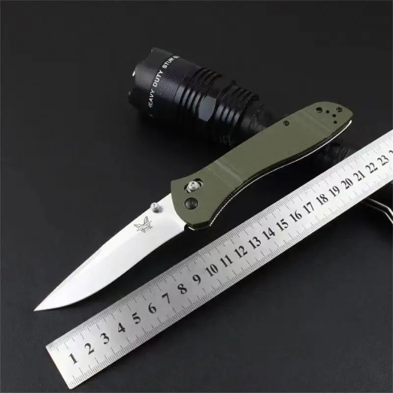 

Outdoor D2 Blade Benchmade 710 Tactical Folding Knife G10 Handle Wilderness Hunting Security Defense Pocket Knives EDC Tool
