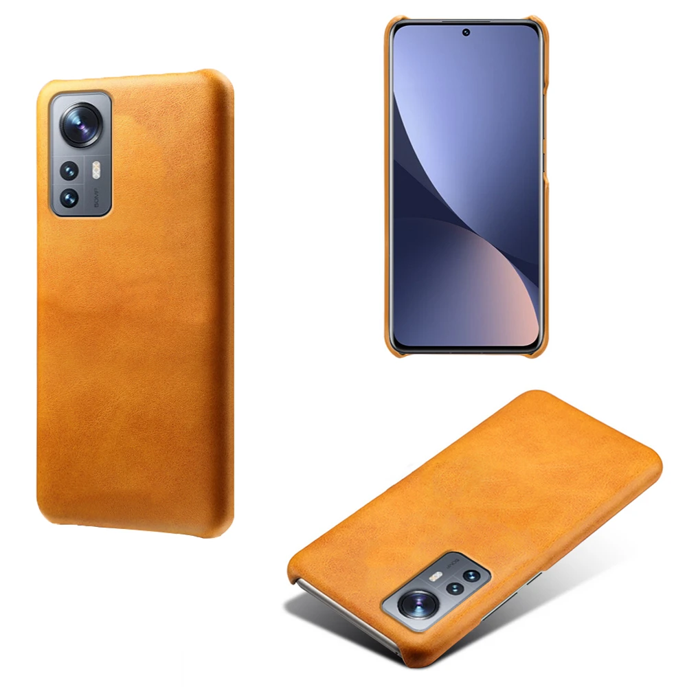 

For Xiaomi 12X 12 Pro Funda Luxury Slim Vegan Leather Case On The For Xiomi Mi 12pro 12 X Mi12 5G Capa Cover Shell Pouch Bumper