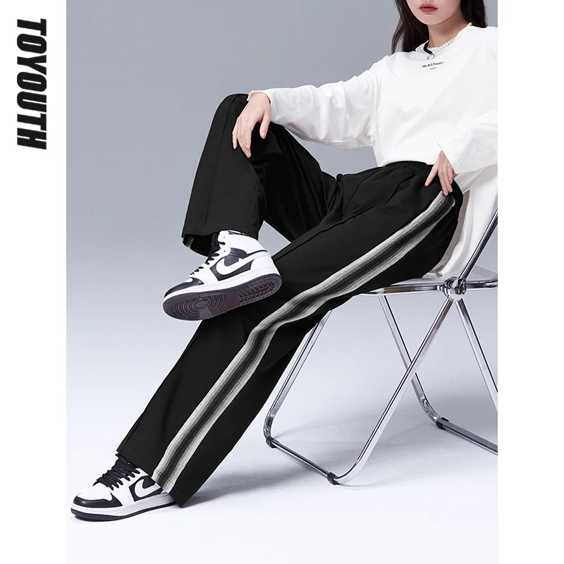 

Женские спортивные брюки с высокой талией и эластичным поясом