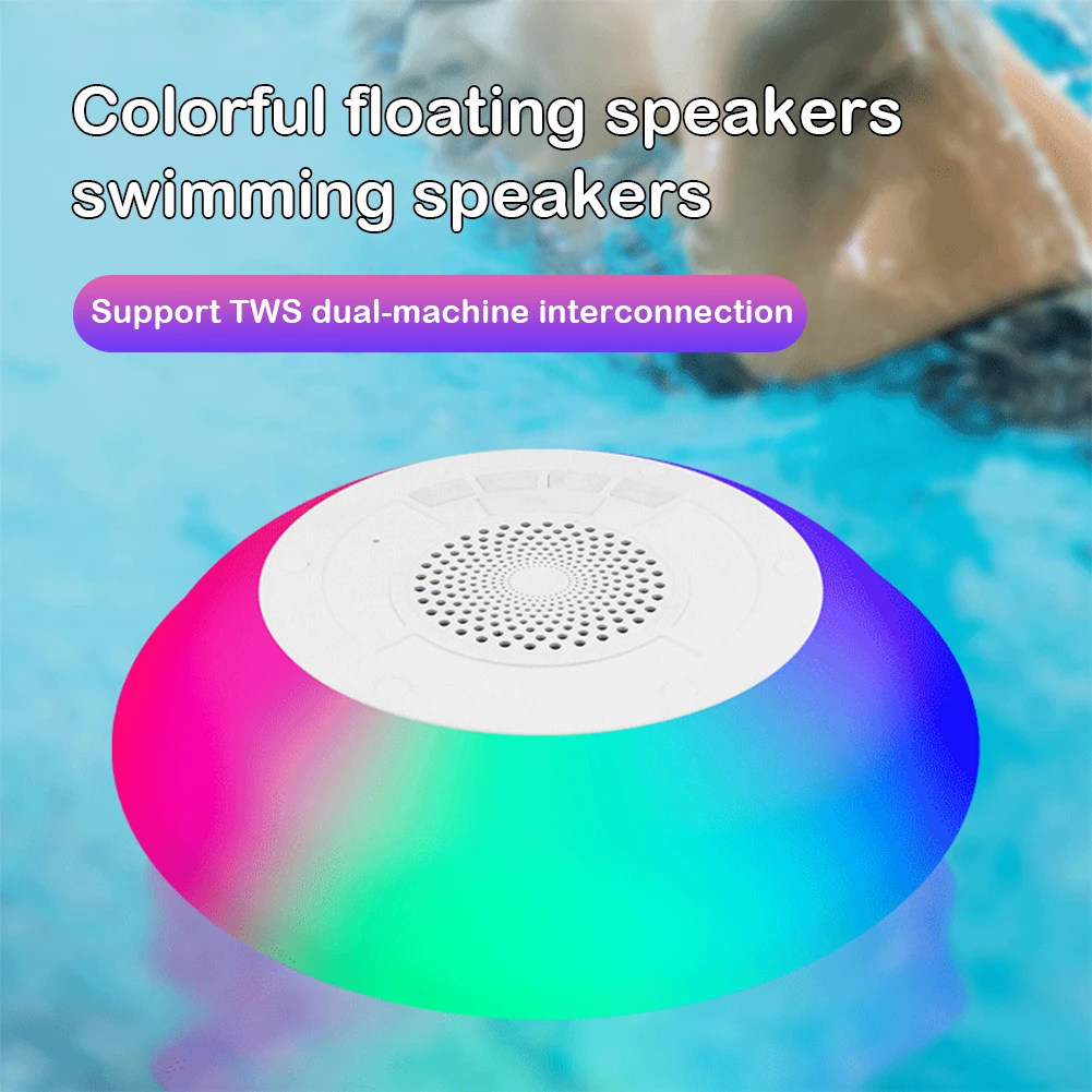 

IPX7 Deep Bass Swimming Speaker Pool Floating TWS Bluetooth Speakers Wireless Waterproof stereo for Outdoor TF Power калонка