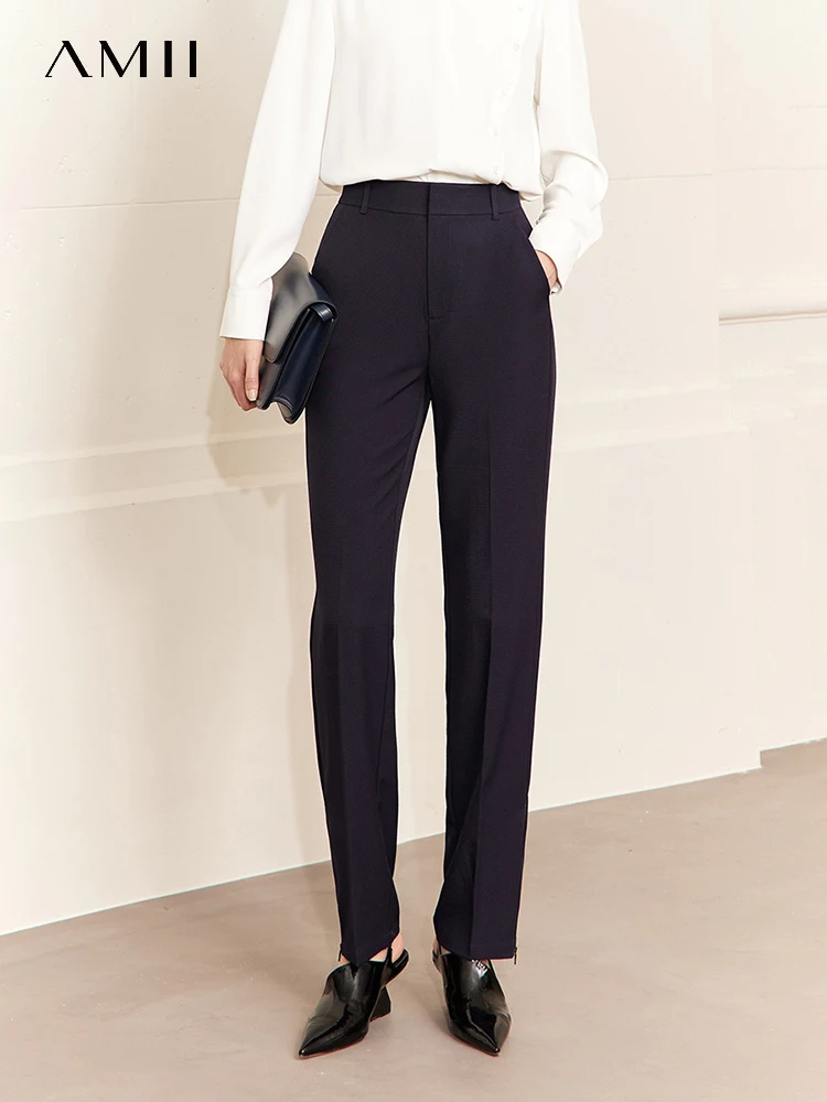 AMII минимализм 2023 Весенний Новый женский костюм офисный Женский блейзер шикарный и элегантный женский комплект брюк отдельно распродажа 12341002