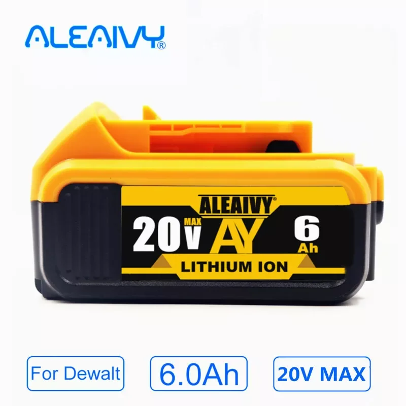

New 20v 6.0Ah MAX XR 18650 Battery Power Tool Replacement for DeWalt DCB184 DCB181 DCB182 DCB200 20V 6A 18v Battery With Charger