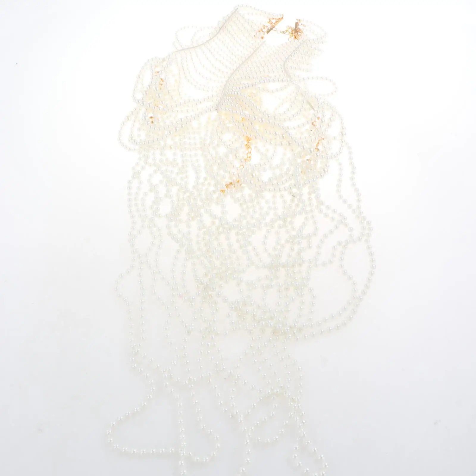 

Stylish Imitation Pearl Body Chain Necklace Bra Shoulder Chains Pendant for Casual Bridal Bikini Swimsuit Show Dress Accessories