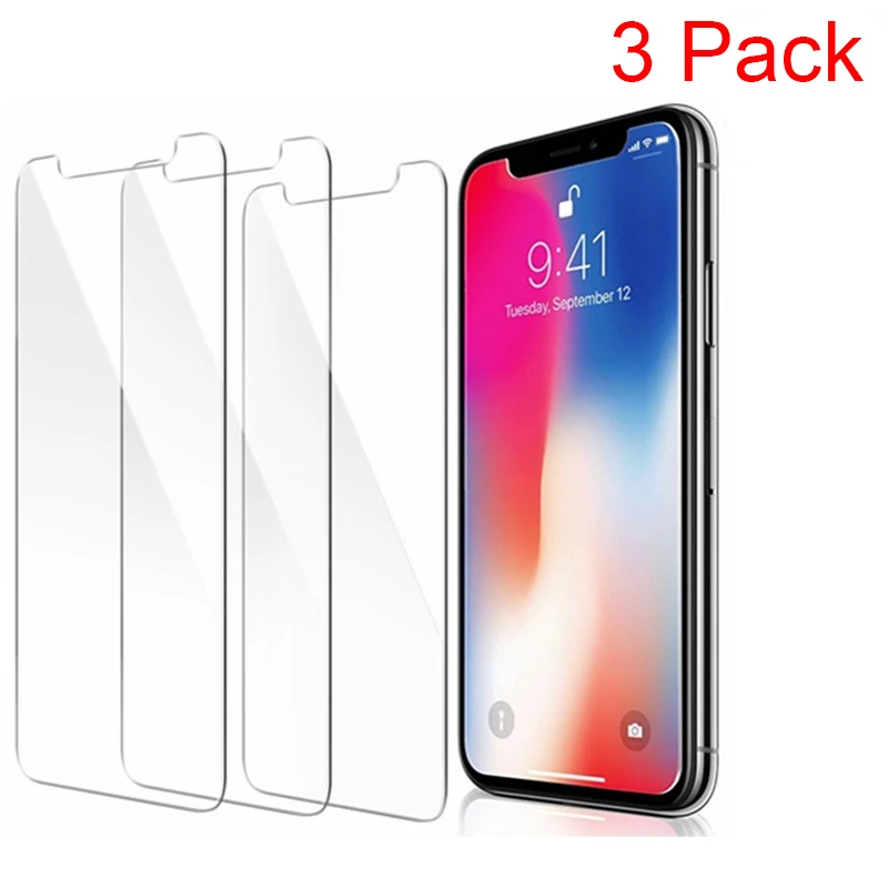 

3 шт., Защитное стекло для iPhone 12 Mini 11 13 Pro Max X XR XS Max 8 7 6 6S Plus 5