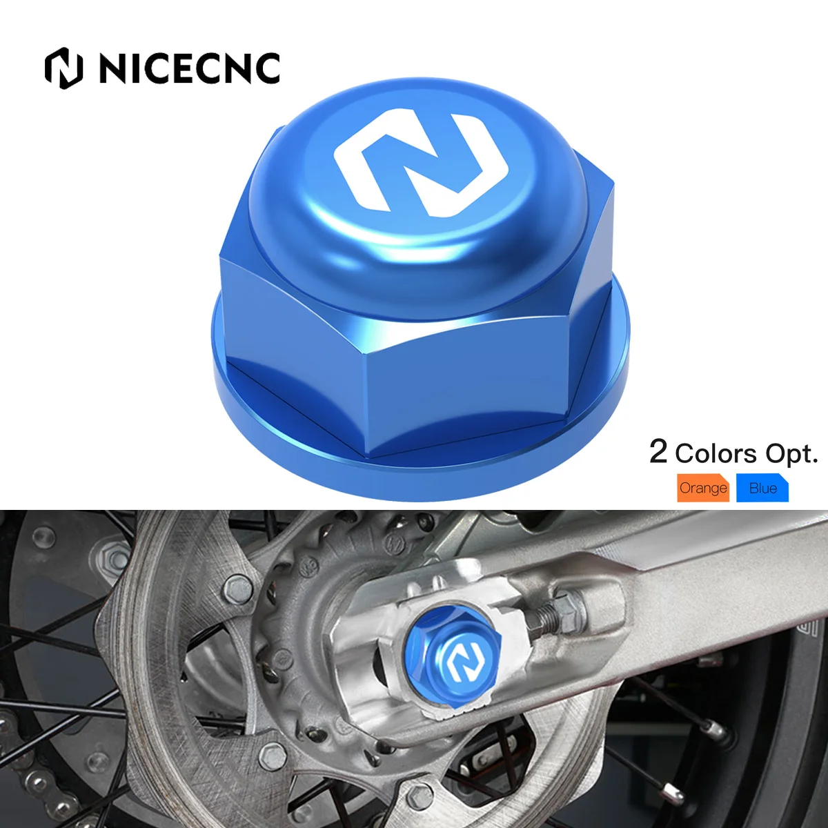 

NiceCNC M22xP1.5 Rear Wheel Spindle Axle Nut Screw For Husqvarna TE FE 150 250 300 350 450 501 2024 FC FX TX TC 150-450 2023 24
