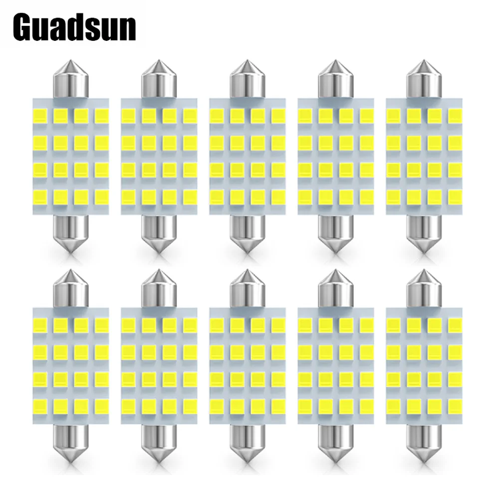 

Guadsun C5W C10W Festoon LED 31mm 36mm 39mm 41mm Canbus 12V White 6000K Bulbs For Auto Interior Lighting Map Lamp Reading Light