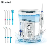 nicefeel 1000ml electric oral irrigator teeth cleaner care dental flosser water flosser with adjustable pressure 7 pcs nozzles