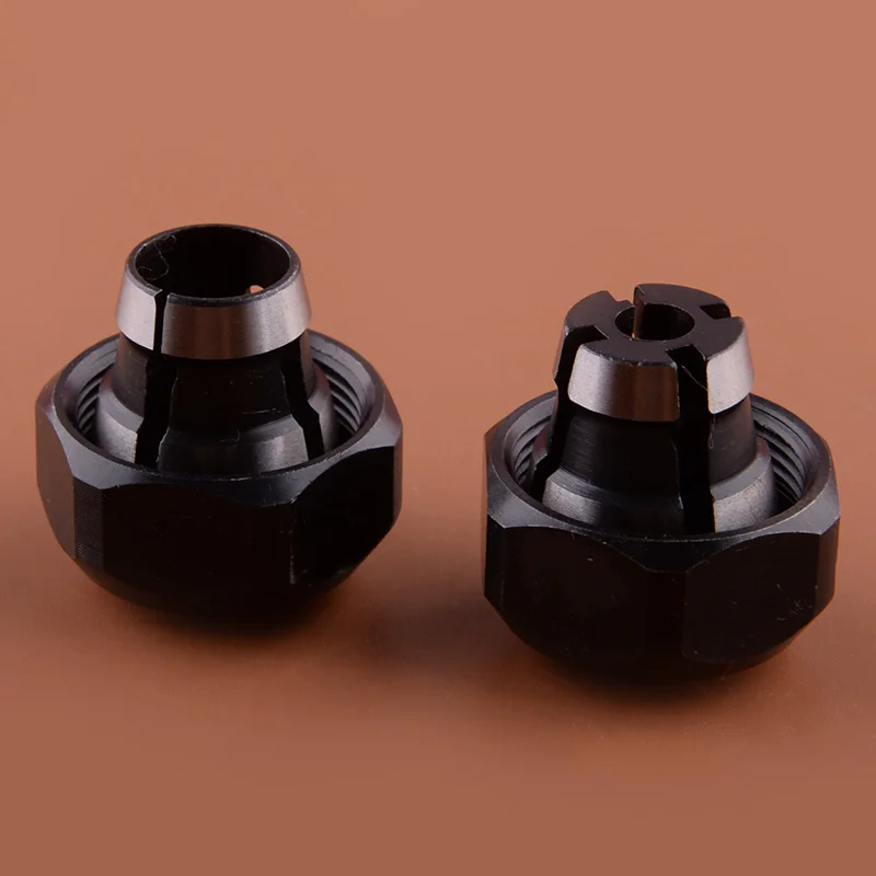 

2pcs Router Collet Kit 1/4" and 1/2" Fit for Porter Cable Delta Black and Decker 42999 42950