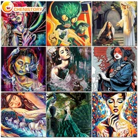 chenistory frame painting by numbers adults kit beautiful women drawing on canvas handpainted picture diy gift home decoration
