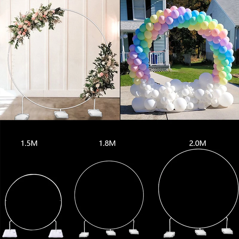

Large Round Balloon Stand Garland Arch Kit Baby Shower Birthday Party Round background stand Wedding Christmas Decorations