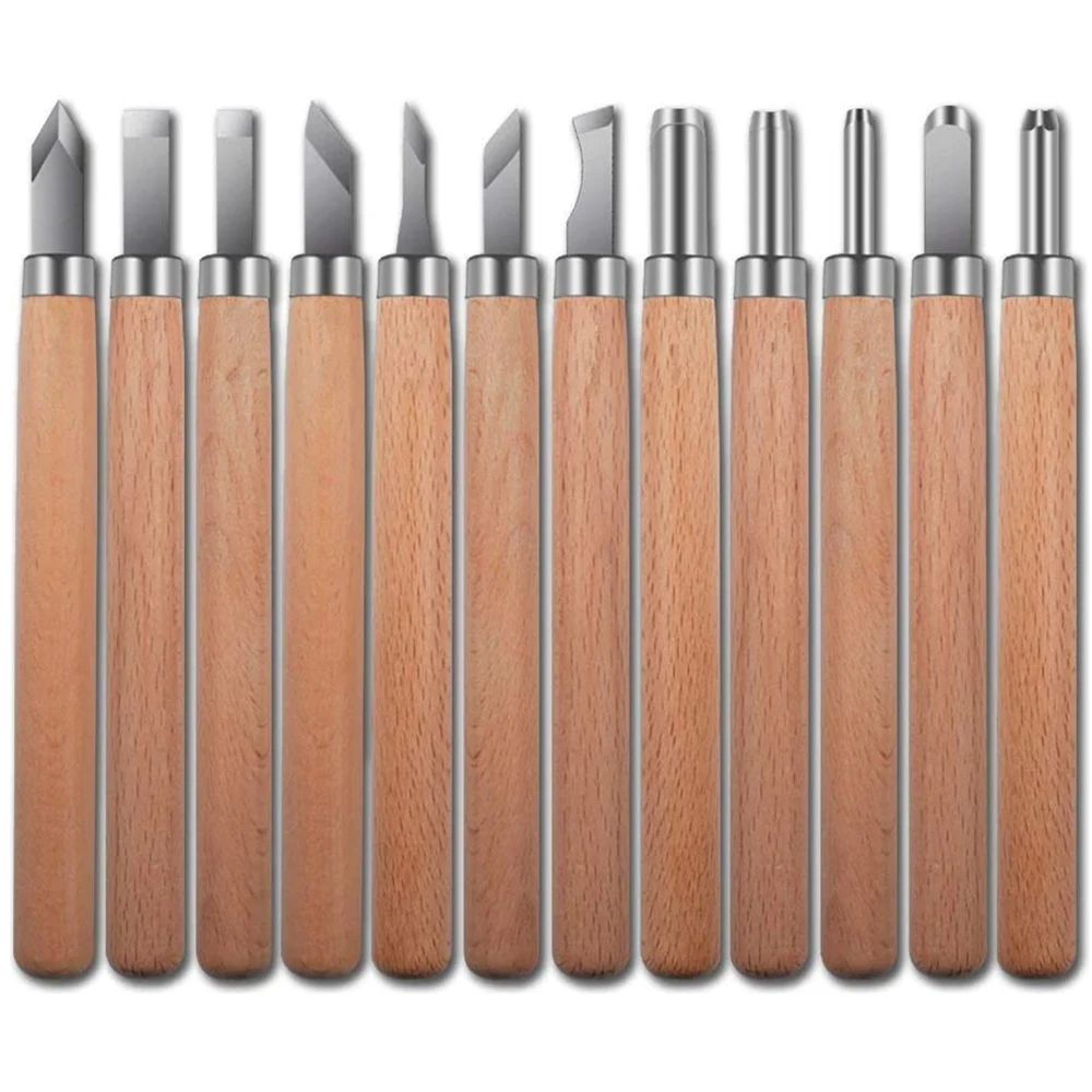 Wood Carving Tools Kit Hand Chisel Engraving Knife Set Carbon Steel Wooden Sculpting Tool for DIY Sculpture Carpenter Experts |