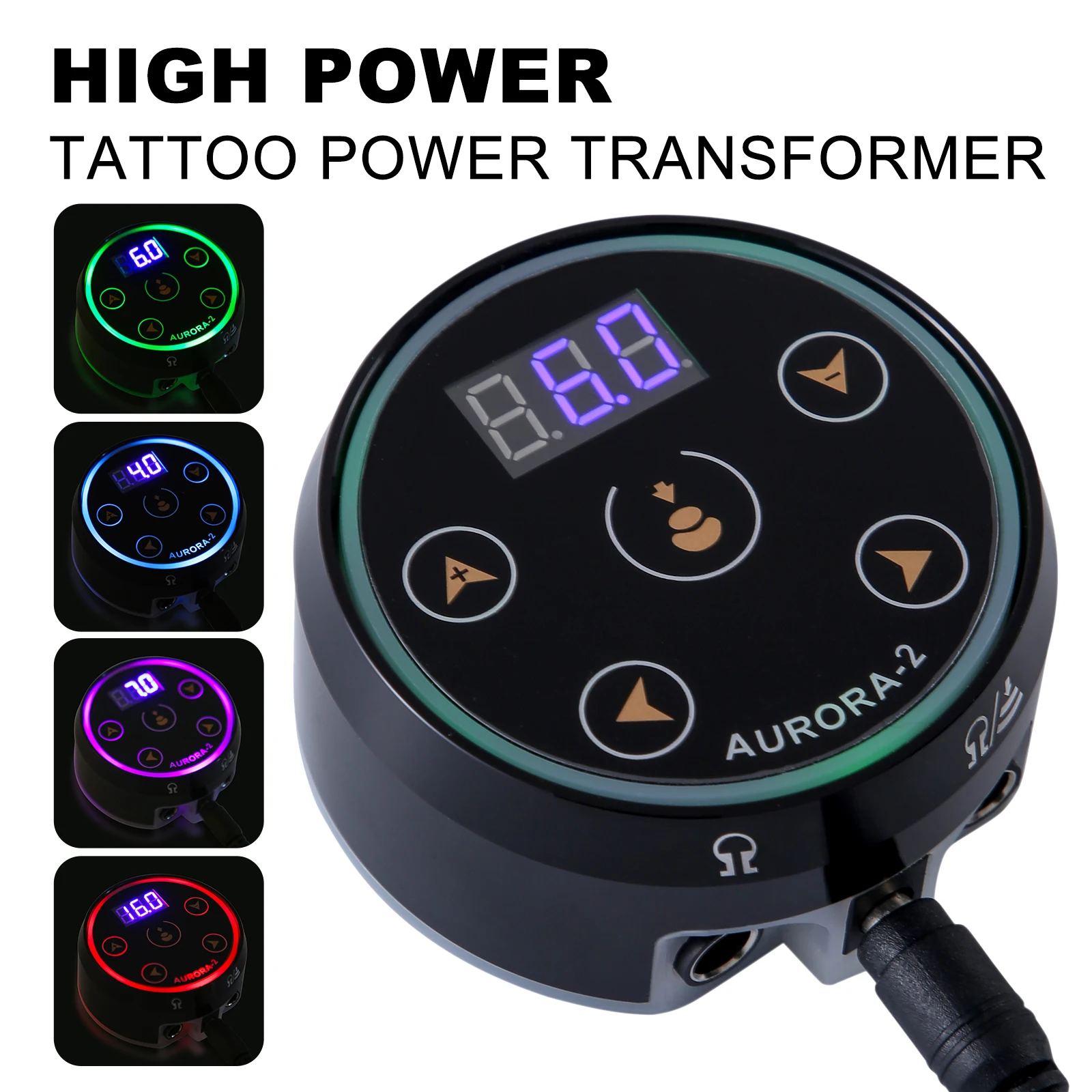 

Tattoo Pen Power Supply Mini LCD Screen with EU/US Adapter for Coil Gun&Rotary Tattoo Machine Power AURORA 2 Tattoo Power Supp
