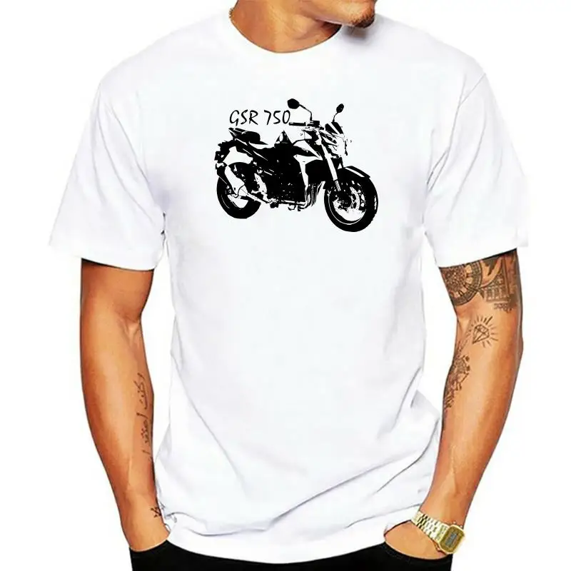 2022 Hot Summer Sale Fashion T-Shirt Japanese Motorcycle GSR 750 Retro Style 100%cotton Tee Shirt for Men