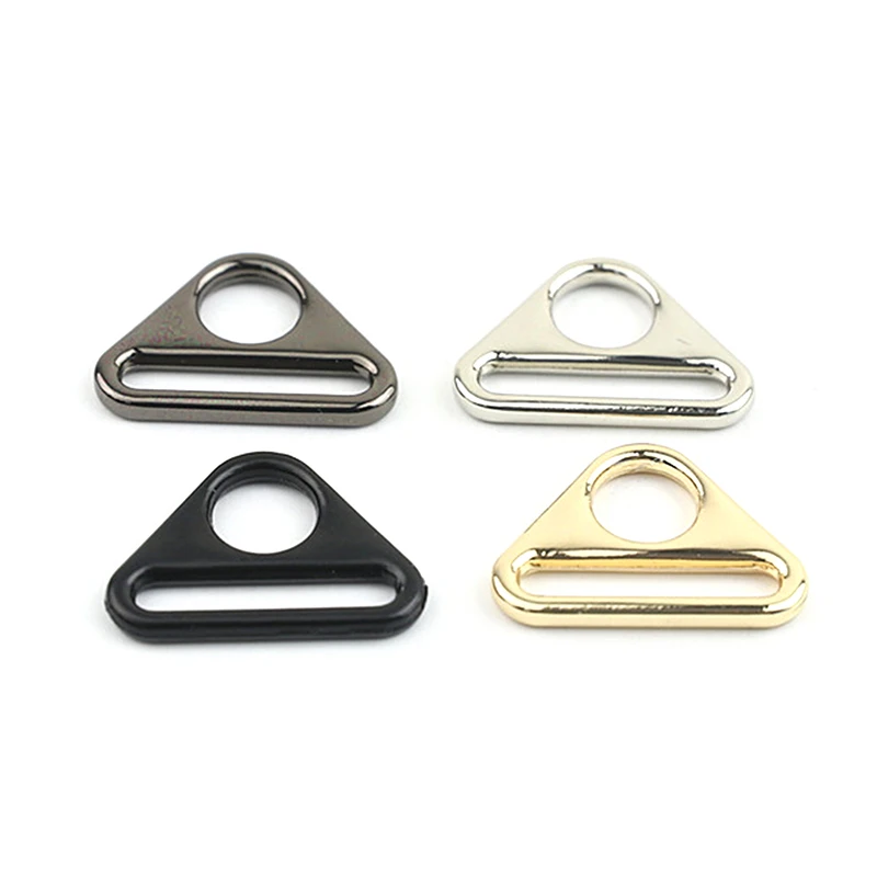 

2pcs Metal Triangle Shape Ring Buckle Adjustable Buckle For Webbing Leather Craft Bag Strap Belt Garment Luggage DIY Accessory