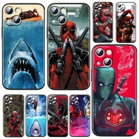 deadpool marvel avengers for apple iphone 13 12 11 pro max mini xs max x xr 6 7 8 plus 5s se 2020 tpu soft black phone case capa