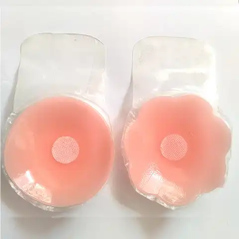 Reusable Invisible Self Adhesive Silicone Breast Chest Nipple Cover Bra Pasties Pad Petal Mat Stickers Accessories For Woman