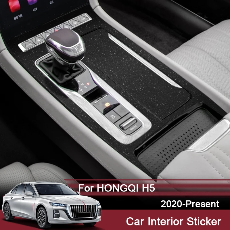 

For HONGQI H5 2020-2025 Car Interior Sticker Windows Contol Decal Inner Door Dashboard Gear Panel Film Internal Auto Accessory
