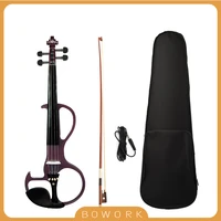 student violin full size 44 electric silent violin ebony fittings maple fingerboard pegs chinrest tailpiece 4 4 violin bow set