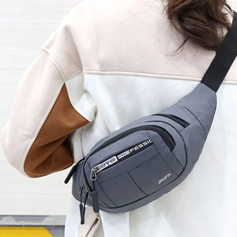 

Outdoor Waist Bag Waterproof Waist Bum Bag Running Jogging Belt Pouch Zip Fanny Pack Mobile Phone Bag Oxford Cloth Waist Bag