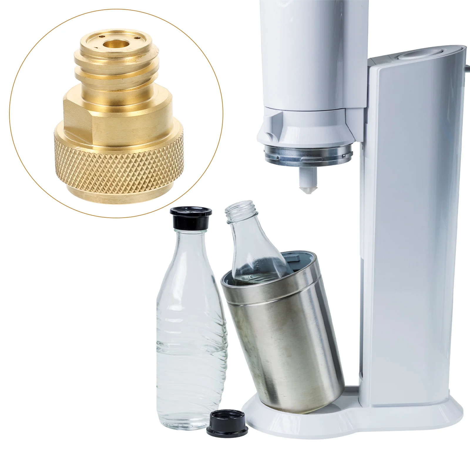 

1 Set Gas Bottle Adapter CO2 Adapter for Soda Compatible with