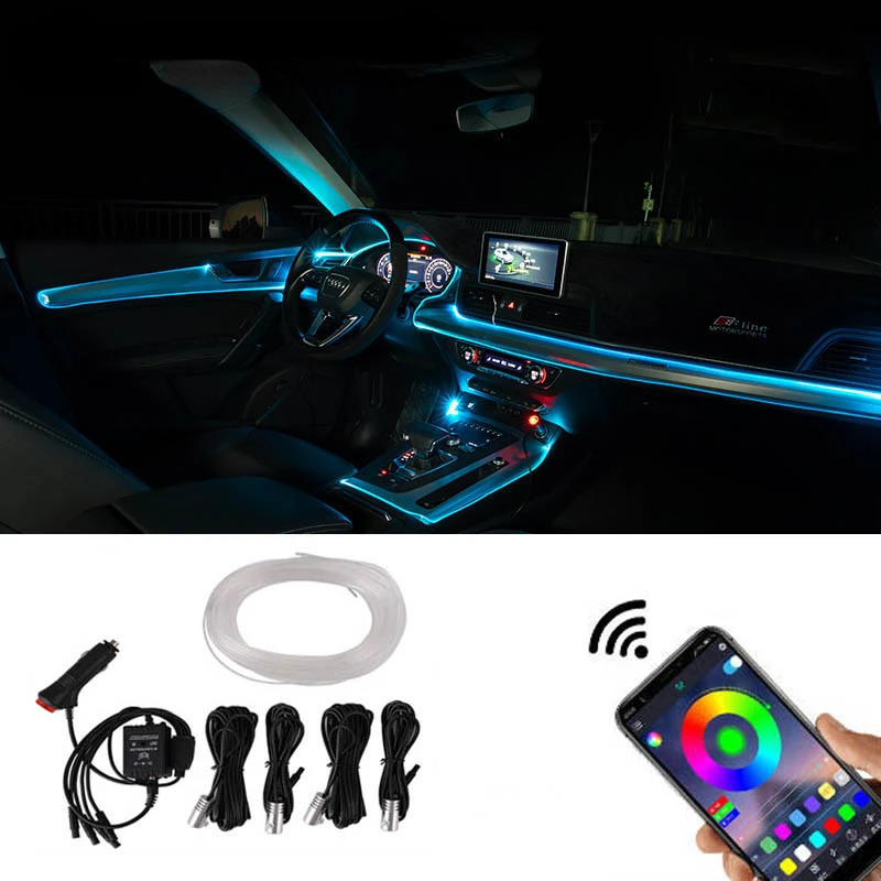 

Car Atmosphere Light Dashboard Strip Interior Car Ambient Lamp RGB Mode APP Sound Control Interior Auto Decoration Universal