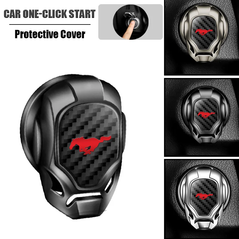 

Car ONE-CLICK Start Buttons Protective Cover Stickers for Mustang Zapatillas Miniatura Gt Shelby 2018 Shelby Mujer Accessories