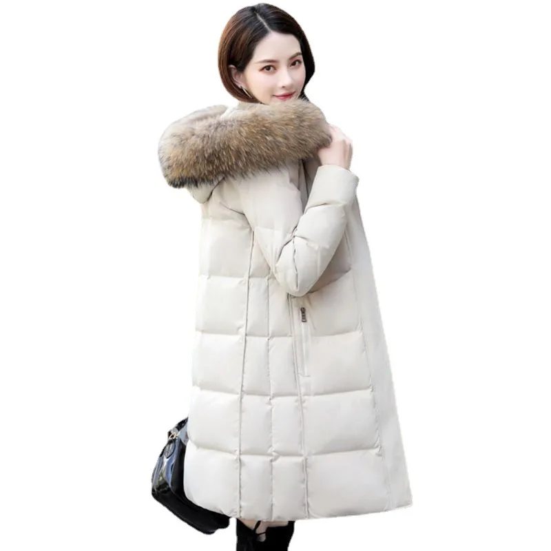 

Winter Coat Women Down Jackets Female's Casual Coats Solid Color Duck Down Simple Style Clothes Hooded Warm Jacket Doudoune Cjk