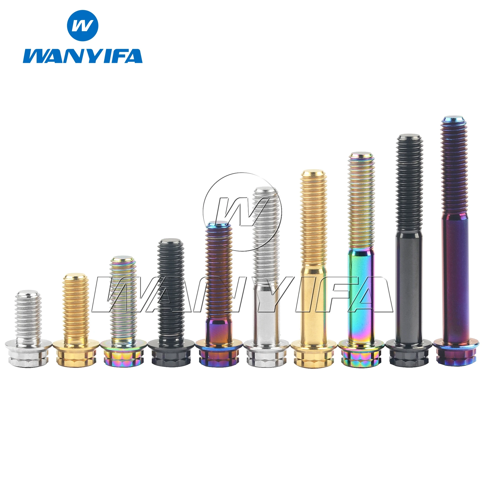 Титановый Wanyifa Ti Болт M10x25 ~ 70 мм Pitch1.25/1 5 фланец 12 точек T50 звездообразная головка