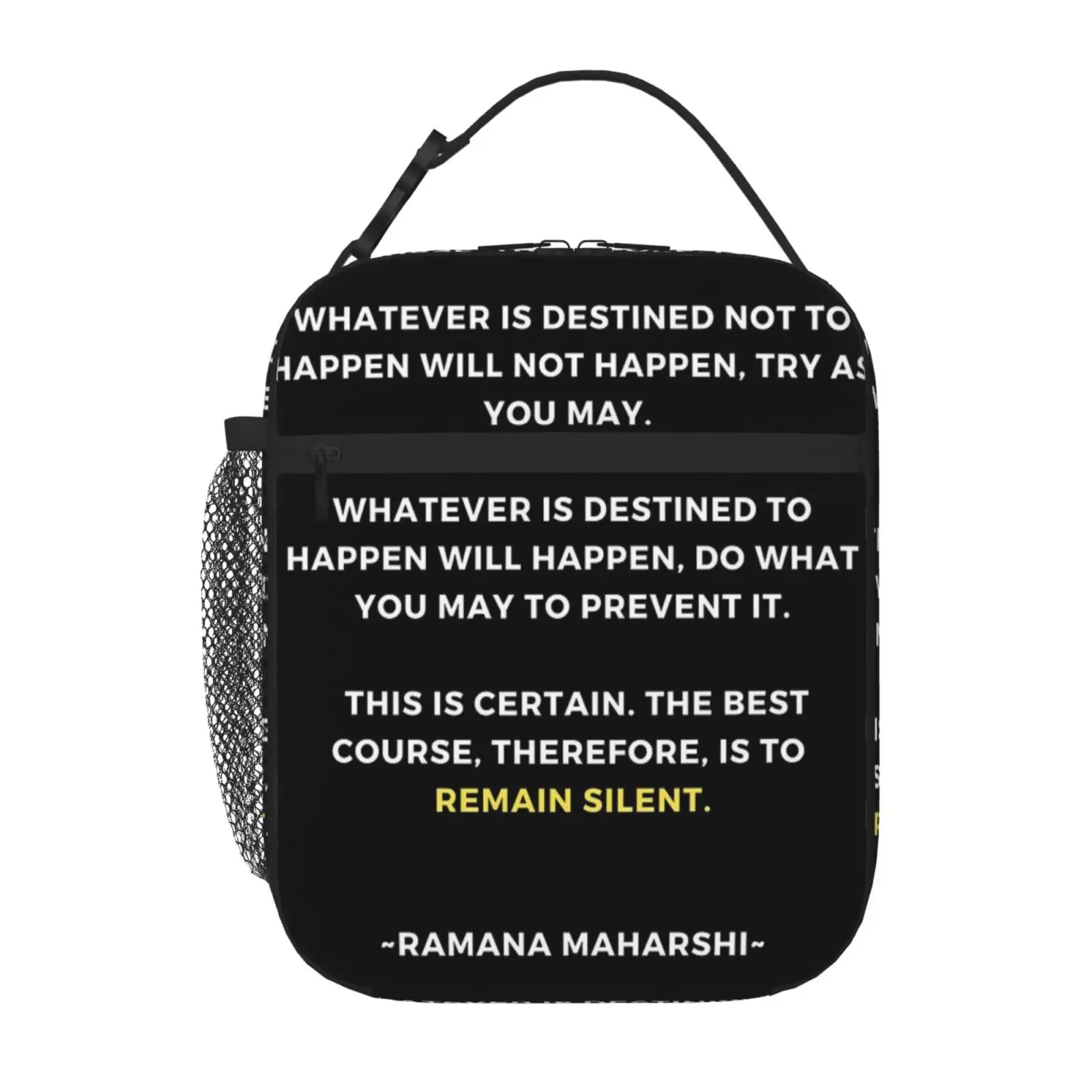 

Ramana Maharshi Quote Thermal Bag Female Women'S Lunch Bags