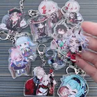 Брелок для ключей с фигуркой Genshin, зрение Lnazuma Ganyu Keqing Xiao Shen He Arataki Прокат Sangonomiya Kokomi Raiden Shogun