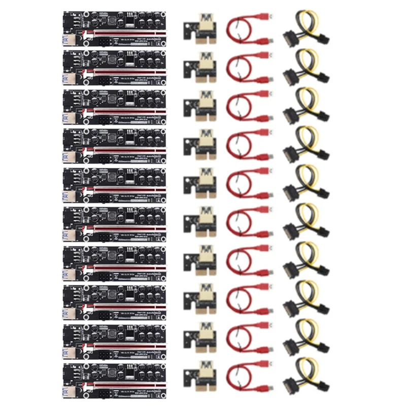 PCIE Riser 011 V011 Pro PCI-E PCI E Express Card GPU 16X Riser Video Card Extender For Bitcoin Mining